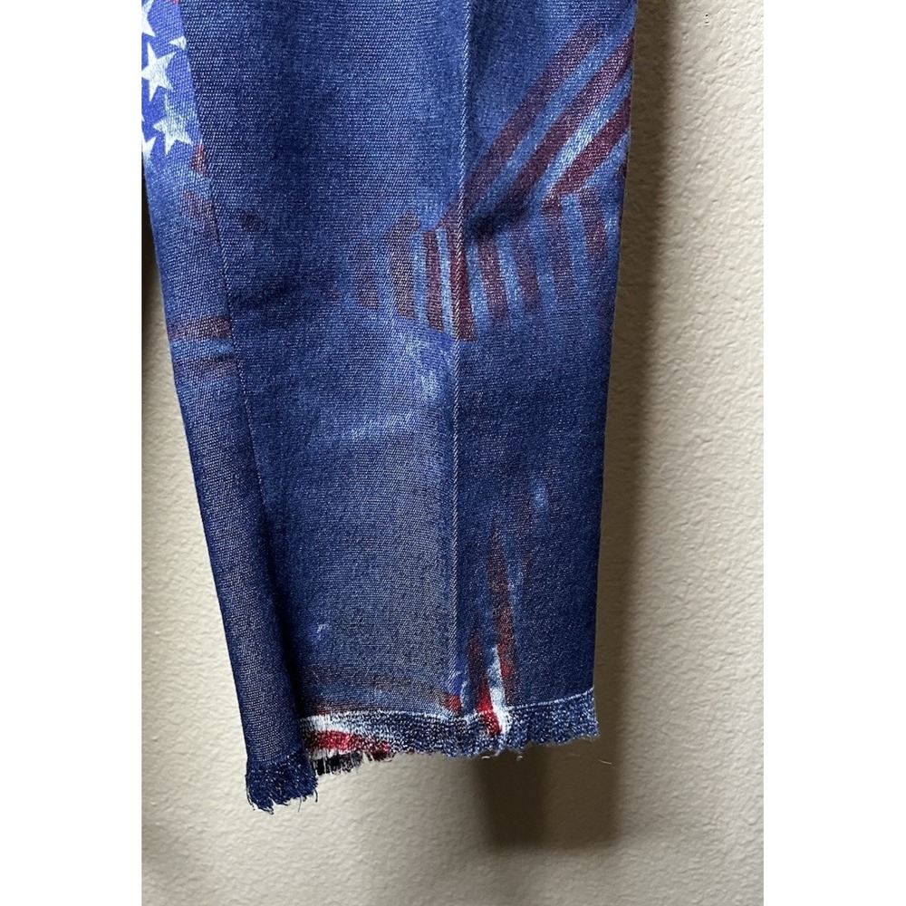 Sharon Endick Kate Vintage American Flag Print 2 Piece Jacket & Pants Set Size 6 - Picture 3 of 10